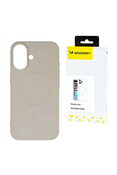 WOZINSKY Husă din silicon lichid MagSafe pentru Samsung Galaxy S25+ - bej