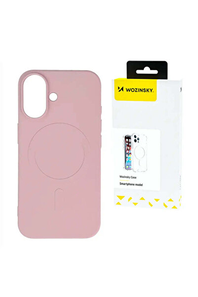 WOZINSKY Husă din silicon lichid MagSafe pentru Samsung Galaxy S25+ - Roz