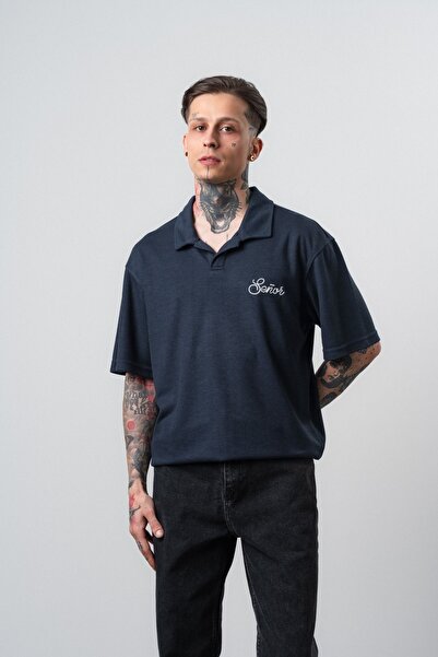 Respire Senor Tricou Polo Croială Regular Bleumarin