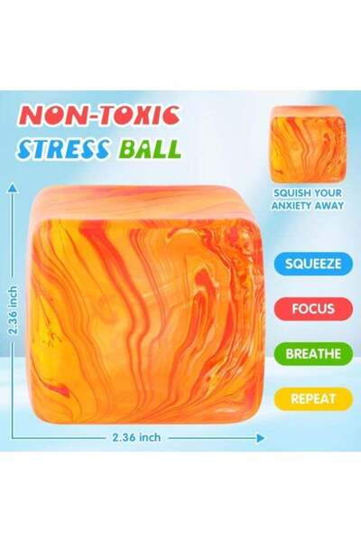 Needoh Fidget Toys Squishy Stress Cube, Stress Balls for Kids Adults Squishies Stress Relief, Ice Squishy Cube Sugar Balls, Sensory Toys for Kids with Autism