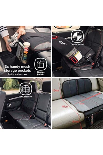 OEM Husă Protecție Banchetă Auto pentru Scaun Copii, Negru, Antiderapantă, 47...