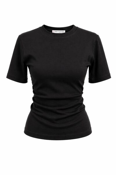 Hiccup MIXRAY Tricou basic cu gât rotund și fante