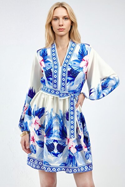 Hiccup MSN Rochie mini în A, cu imprimeu floral