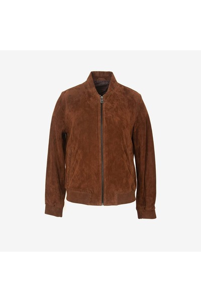 MOCASSINI Franco Armondi Women's Zippered Suede Leather Bomber Jacket Bk-2756-S