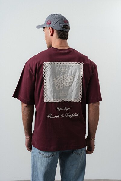 Respire Res Project Υπερμεγέθες T-Shirt Μπορντό