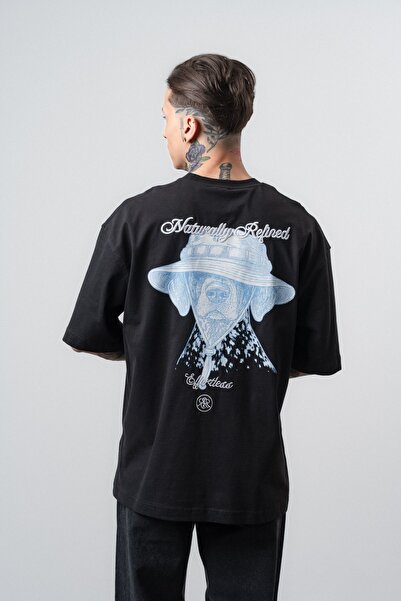 Respire Tricou supradimensionat rafinat negru