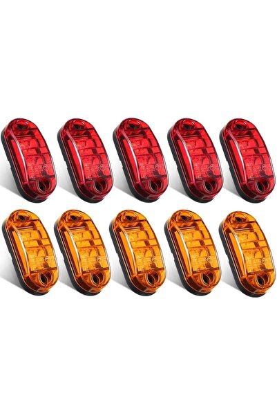 Bukela 10 Pcs 2.5 Inch Diode Trailer Side Marker Light LED Trailer Boats Mark...