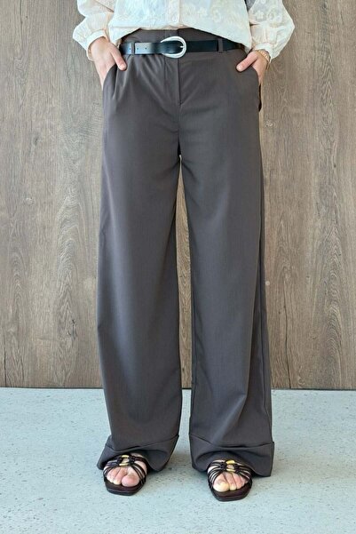 Şulemoda Giyim Double Legged Trousers Brown