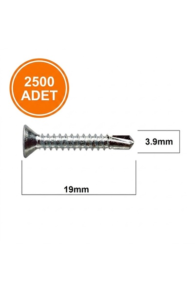 Std 3.9X19 YHB MATKAP UÇLU VİDA MS AKILLI VİDA (1 PAKET-2500 ADET)