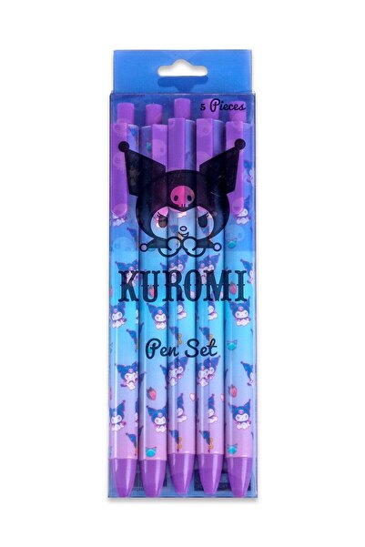SANRIO - Kuromi Themed Pen Set - Purple - 5 Pcs