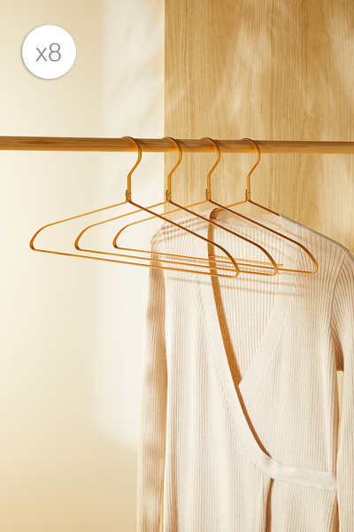 Ocean Home Textile 8 τεμάχια χρυσές μεταλλικές κρεμάστρες ρούχων, κρεμάστρες ...