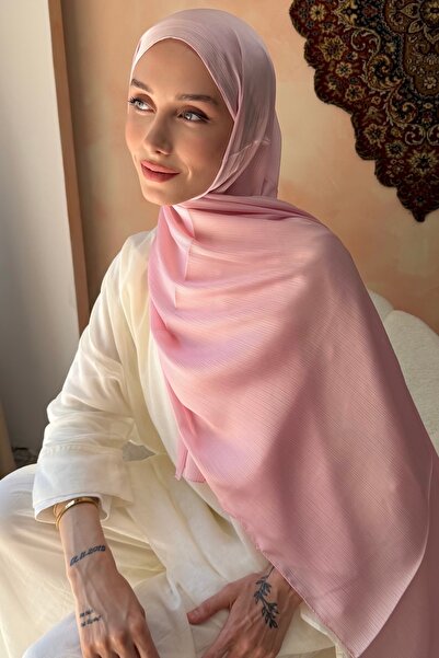 İmajButik Pudra Abiye Safir İpek Şal
