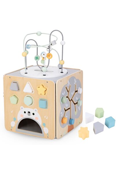mamabrum Cub activități Montessori din lemn cu labirint