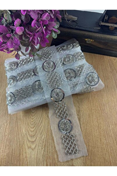 jasmina store Special Design Beaded Tulle Accessory Ribbon (1 Meter)