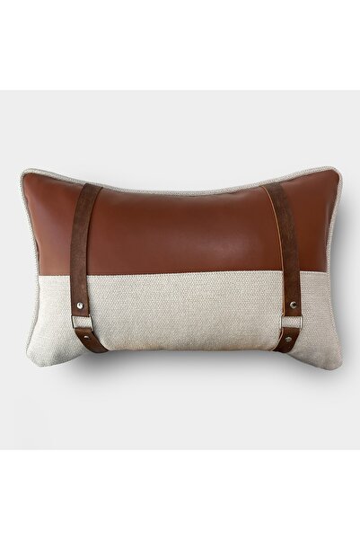 Lidoma Home "Charm" Deri Kemer Detaylı Kırlent Kılıfı - 30x50