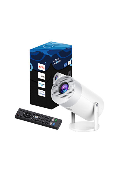Singlait Videoproiector Portabil Smart Singlait, 300 ANSI Lumeni, Android TV,...