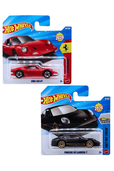 HOT WHEELS Porsche 911 Carrera T - Ferrari Dino 206 GT