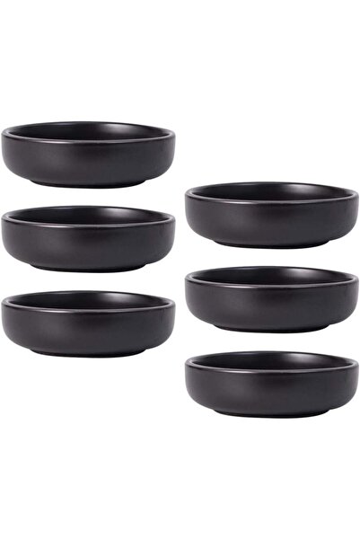 OEM Boluri ceramice pentru sosuri dip 9 cm Set elegant 6 bucăți Negru