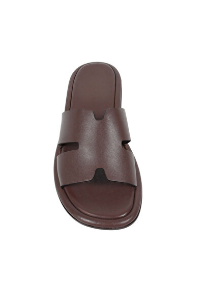 KAHVE DERİ CASUAL TERLİK 1222