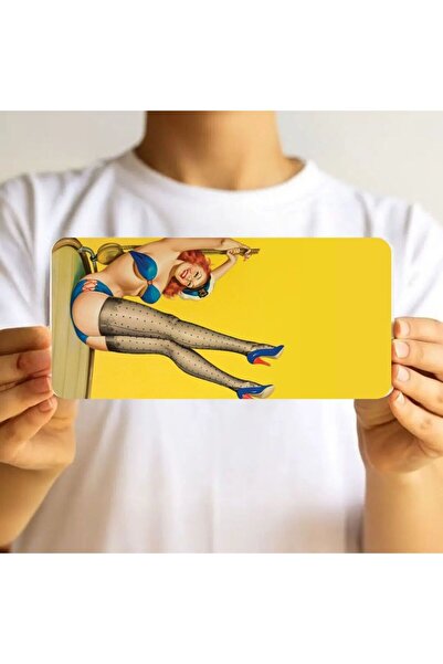 Çılgıntrend Vintage Μεταλλική Πινακίδα Pin-Up Girl - Διακοσμητική Ρετρό Πινακ...