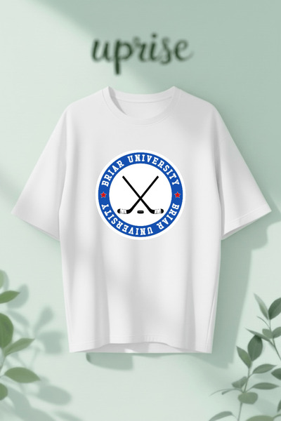 Vordevia Tricou oversize din bumbac cu imprimeu Off Campus Briar Universıty H...