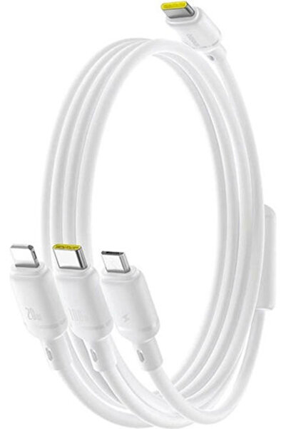 Baseus Γρήγορο καλώδιο USB σε Type-C / Lightning 1,5μ 5Α Λευκό (P10377706213-00)