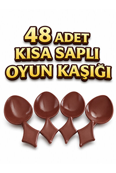 HARPUTLUPLASTİK KISA SAPLI OYUN KAŞIĞI(48 Adet)