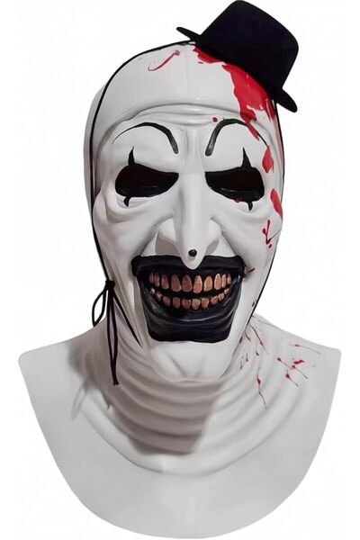 OEM Mască Groazei Clovn Înfricoșător Realistă pentru Cosplay Costum Alb 56-62 cm
