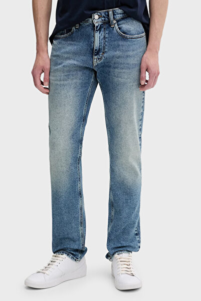 Tommy Jeans Pamuklu Slim Fit Normal Bel Dar Paça Jeans Erkek KOT PANTOLON DM0...