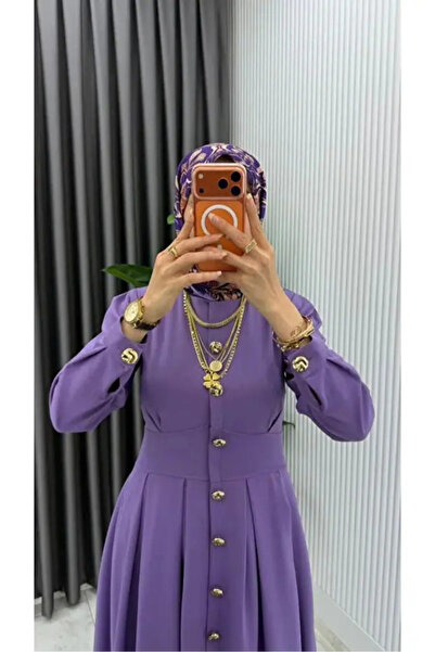 bgm fashion فستان نسائي من قماش الكريب دابيل كريب موديل أسل