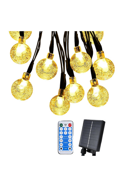 OEM Șiraguri Lumini Solare Girlandă 10m 65 LED-uri Tip Biluțe 8 Moduri Rezist...
