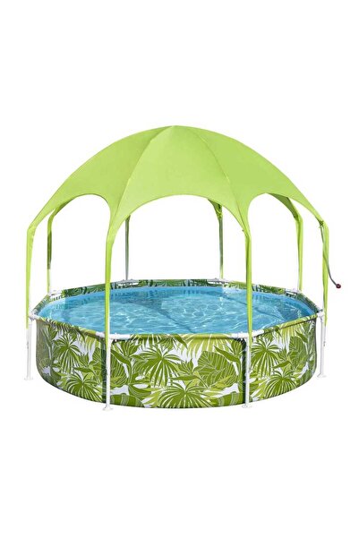 BESTWAY Piscina tubulara cu parasolar, 244 x 51cm, multicolor
