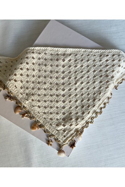YENGEÇ Üçgen Deniz Kabuklu Örgü Model Bandana