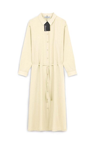 praye Summer Thin Linen Tunic Yellow