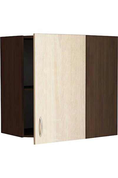 Sani Corp de bucătărie de colț superior Modest, B-60(60)x72 cm, Wenge și Stej...