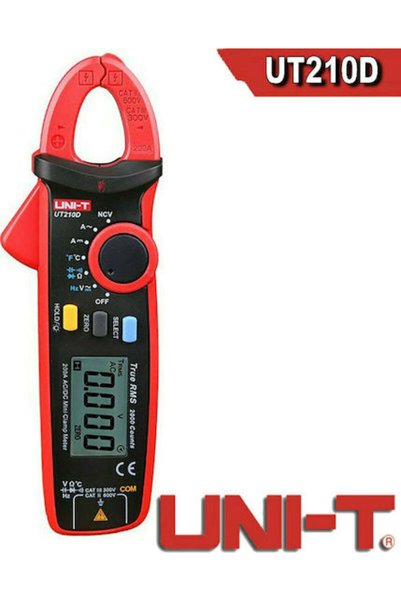 Unit Uni-T Ψηφιακό Αμπεροτσιμπίδα 200A AC UT210D True RMS με NCV Μέγιστο Άνοι...