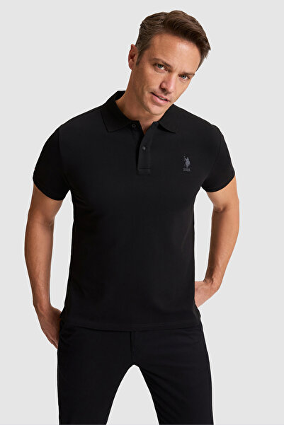 U.S. Polo Assn. Erkek Siyah Basic Tişört 50322303-VR046