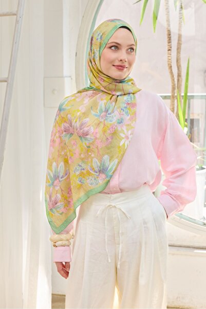 Silk Home Urban Hours Botanical Pistachio Green Mayda Shawl