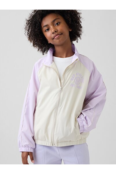 GAP Kız Çocuk Lila Athletic Logo Rüzgarlık