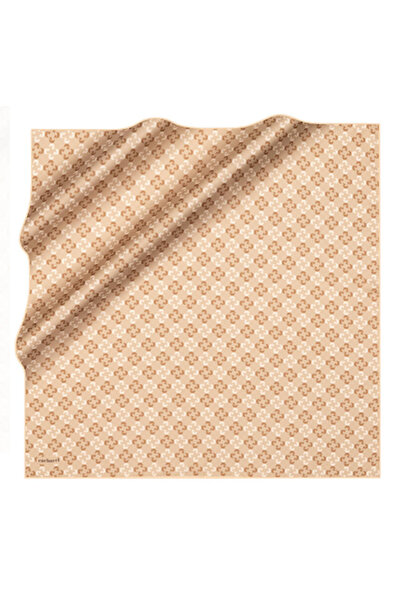 Cacharel Beige 90X90 Silk Twill Scarf