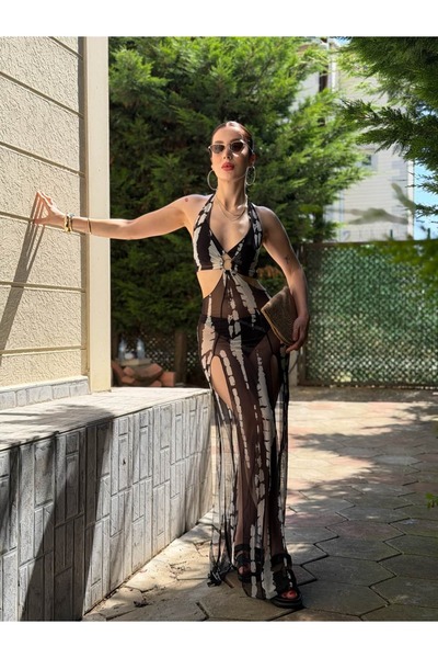 YK FASHION Üçlü Pareo Bikini Takım
