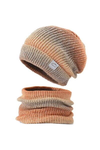 OEM Winter Hat Knitted Hat with Scarf Women's Warm Hat Beanie Autumn Winter S...