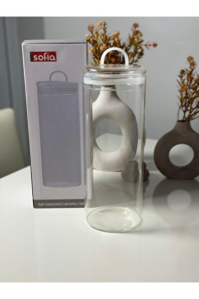 Sofia Ruby Glass Vacuum Lid 1500 ml Jar Organizer