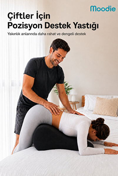 moodie Çiftler İçin Ergonomik Pozisyon Destek Yastığı, Yakınlık ve Konfor Kam...