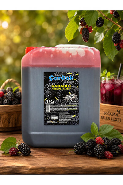 Beyaz Çardak 1+5 KARADUT AROMALI KONSANTRE ŞURUP 5KG