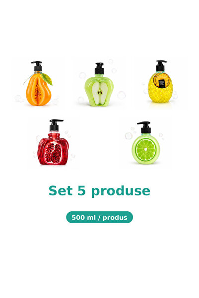 Tasty Set 5 Produse Tasty, Mix Pepene Galben, Mar Extract, Ananas, Rodie, Lime
