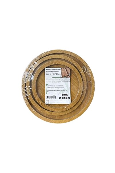 Bambu görünümlü üçlü sunumluk