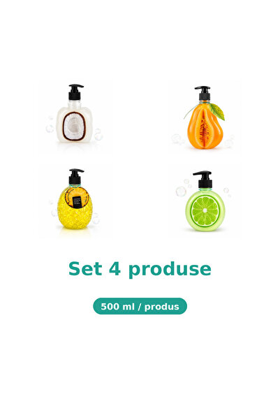 Tasty Set 4 Produse Tasty, Mix Cocos, Pepene Galben, Ananas, Lime
