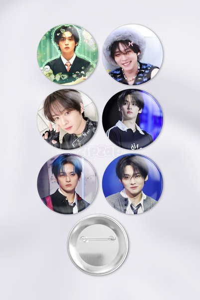 ZipZap Lee Know Stray Kids KPOP Çanta Süsü Rozet İğneli Buton Rozet Seti (6 A...