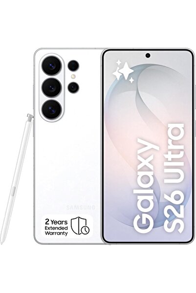 Samsung جالاكسي إس26 ألترا أبيض، 512 جيجابايت، 12 جيجابايت رام، هاتف ذكي بالذ...